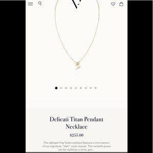 Delicate Titan Pendent Necklace Gold
